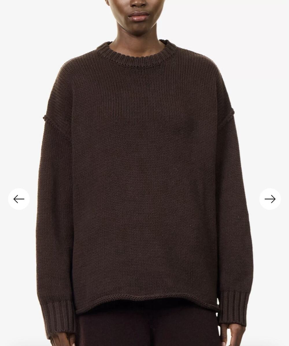 Dissh Roy Choc Longline Knit Jumper Size M